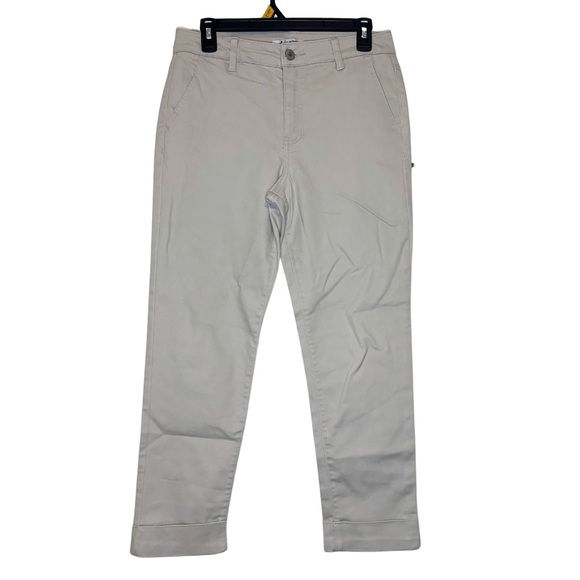 d. jeans Pants - d. jeans Light Beige Straight Chino Cropped Pants